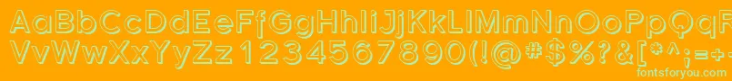 Sfflorencesansshaded Font – Green Fonts on Orange Background