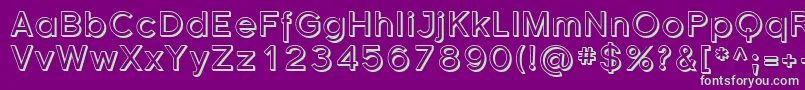 Sfflorencesansshaded Font – Green Fonts on Purple Background