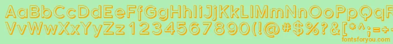 Sfflorencesansshaded Font – Orange Fonts on Green Background