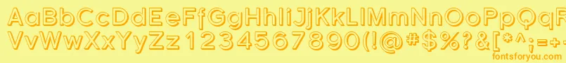 Sfflorencesansshaded Font – Orange Fonts on Yellow Background