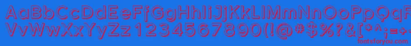 Sfflorencesansshaded Font – Red Fonts on Blue Background