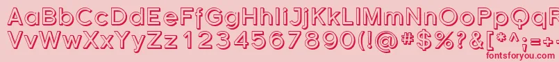 フォントSfflorencesansshaded – ピンクの背景に赤い文字