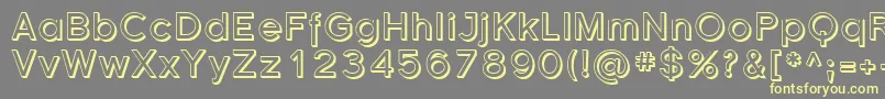 Sfflorencesansshaded Font – Yellow Fonts on Gray Background