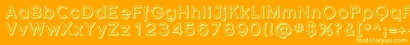 Więcej informacji o czcionce Sfflorencesansshaded Czcionka Sfflorencesansshaded – żółte czcionki na pomarańczowym tle