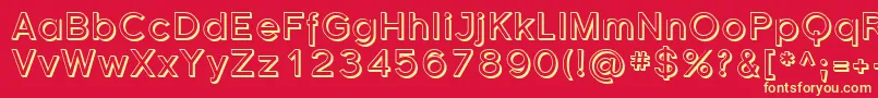 Sfflorencesansshaded Font – Yellow Fonts on Red Background