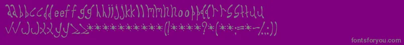 Dysprosium Font – Gray Fonts on Purple Background
