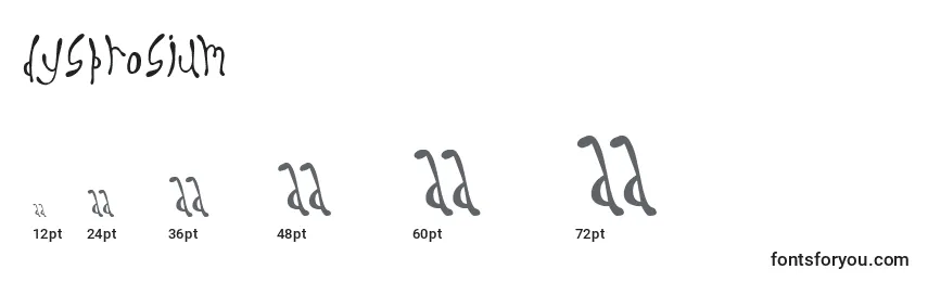 Dysprosium Font Sizes