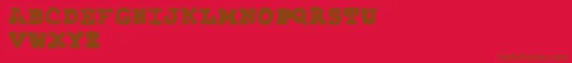 FarAwaySoClose Font – Brown Fonts on Red Background