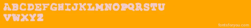 FarAwaySoClose Font – Pink Fonts on Orange Background