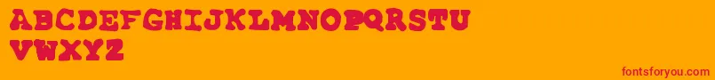 FarAwaySoClose Font – Red Fonts on Orange Background