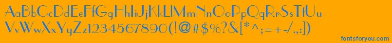 ParisianLt Font – Blue Fonts on Orange Background