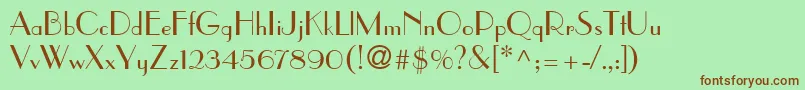 ParisianLt Font – Brown Fonts on Green Background