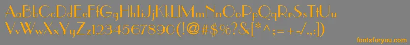 ParisianLt Font – Orange Fonts on Gray Background