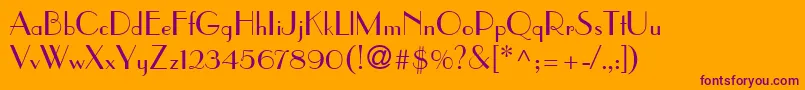 ParisianLt Font – Purple Fonts on Orange Background