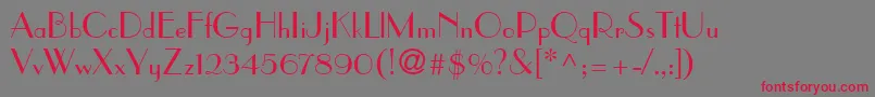 ParisianLt Font – Red Fonts on Gray Background