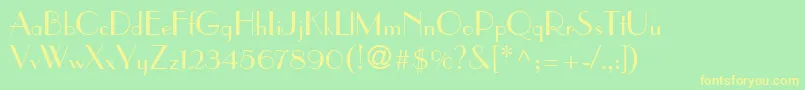 ParisianLt Font – Yellow Fonts on Green Background