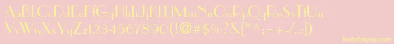 ParisianLt Font – Yellow Fonts on Pink Background