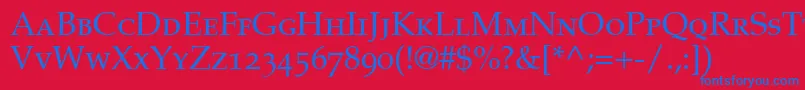 CriteriaOldstyleSsiSmallCaps Font – Blue Fonts on Red Background