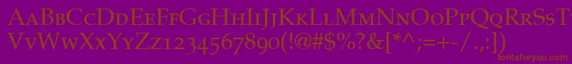 CriteriaOldstyleSsiSmallCaps Font – Brown Fonts on Purple Background