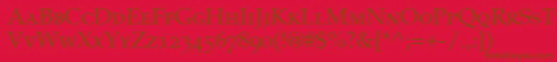 CriteriaOldstyleSsiSmallCaps Font – Brown Fonts on Red Background