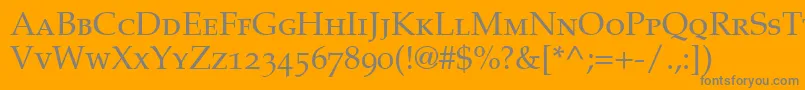 CriteriaOldstyleSsiSmallCaps Font – Gray Fonts on Orange Background