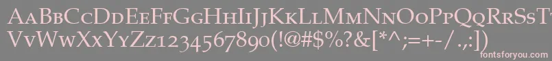 CriteriaOldstyleSsiSmallCaps Font – Pink Fonts on Gray Background