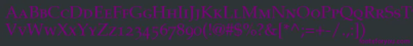 CriteriaOldstyleSsiSmallCaps Font – Purple Fonts on Black Background