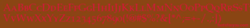 CriteriaOldstyleSsiSmallCaps Font – Red Fonts on Brown Background