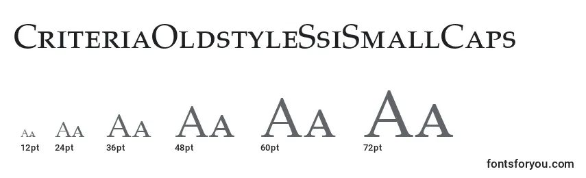 CriteriaOldstyleSsiSmallCaps Font Sizes