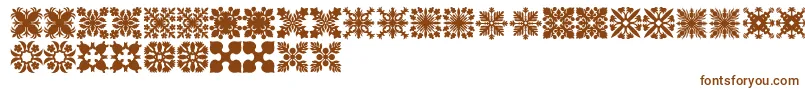 Czcionka HawaiianQuilt2 – brązowe czcionki na białym tle