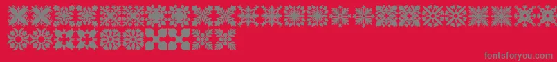 fuente HawaiianQuilt2 – Fuentes Grises Sobre Fondo Rojo
