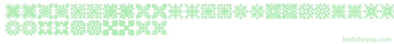 Czcionka HawaiianQuilt2 – zielone czcionki na białym tle