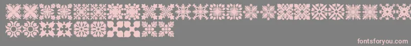 Czcionka HawaiianQuilt2 – różowe czcionki na szarym tle