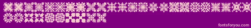 HawaiianQuilt2 Font – Pink Fonts on Purple Background