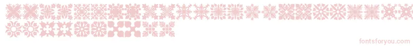 HawaiianQuilt2-Schriftart – Rosa Schriften auf weißem Hintergrund