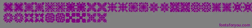 HawaiianQuilt2-Schriftart – Violette Schriften auf grauem Hintergrund