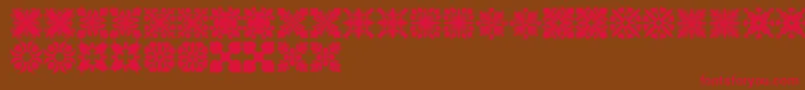 HawaiianQuilt2 Font – Red Fonts on Brown Background