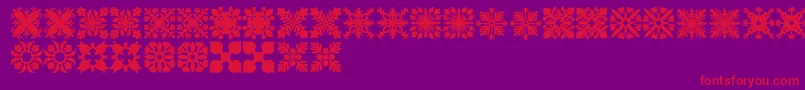 Police HawaiianQuilt2 – polices rouges sur fond violet