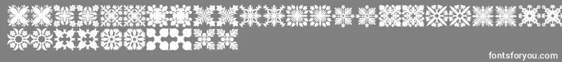 HawaiianQuilt2 Font – White Fonts on Gray Background
