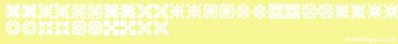 フォントHawaiianQuilt2 – 黄色い背景に白い文字