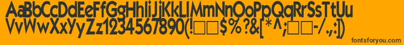 EleganceRegularTtstd Font – Black Fonts on Orange Background