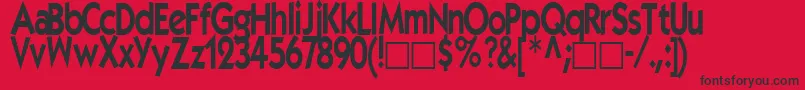 EleganceRegularTtstd Font – Black Fonts on Red Background