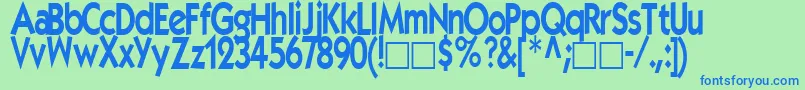 EleganceRegularTtstd Font – Blue Fonts on Green Background