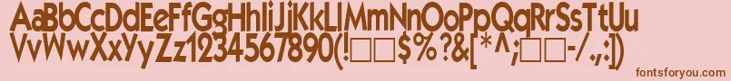 EleganceRegularTtstd Font – Brown Fonts on Pink Background