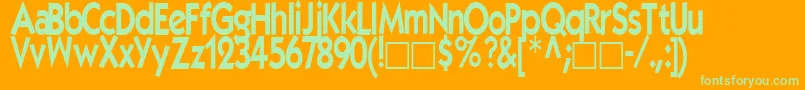 EleganceRegularTtstd Font – Green Fonts on Orange Background
