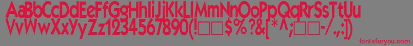 EleganceRegularTtstd Font – Red Fonts on Gray Background