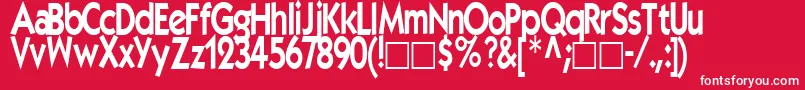 EleganceRegularTtstd Font – White Fonts on Red Background