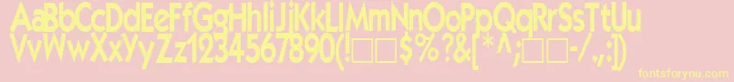 EleganceRegularTtstd Font – Yellow Fonts on Pink Background