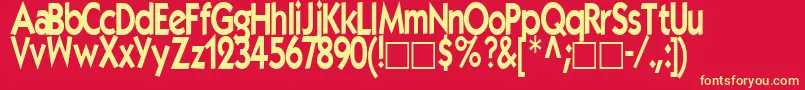 EleganceRegularTtstd Font – Yellow Fonts on Red Background