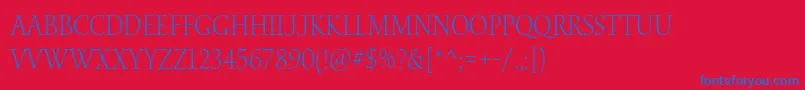 WaterstitlingproLtscn Font – Blue Fonts on Red Background